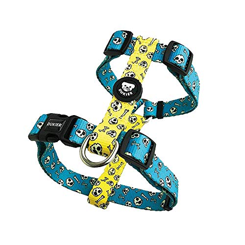 DUKIER - Arnés Clásico para Perros, Ajustable, Resistente, Accesorio Mascotas, contra Tirones, Skulls, Talla M