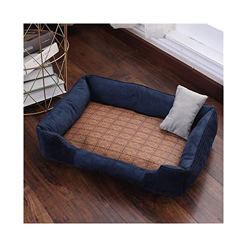 DYLIJU Cama Gato Sofá Sofá Sofá Cama for Perros de Invierno Tallas Grandes Mascotas Suaves Cama Catillas de Gato Cuerda acogedora Cama for Perros Camas (Color : New Summer Style, Size : M 60x45CM)