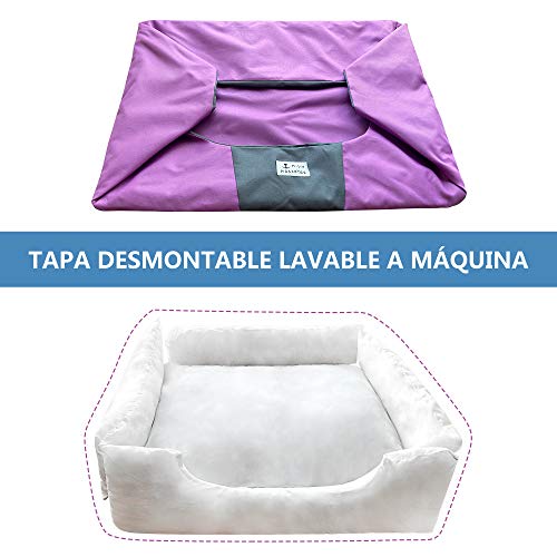 DZL- Cama de Perros y Mascotas Básica Desmontable y Extraíble Regalo Manta Perro Camas para Perros Gatos Alfombra para Mascotas (XXL-82 * 102 * 25CM, Morado)