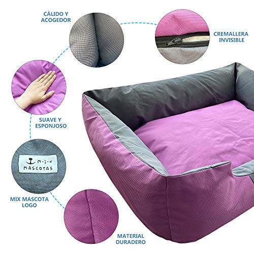 DZL- Cama de Perros y Mascotas Básica Desmontable y Extraíble Regalo Manta Perro Camas para Perros Gatos Alfombra para Mascotas (XXL-82 * 102 * 25CM, Morado)