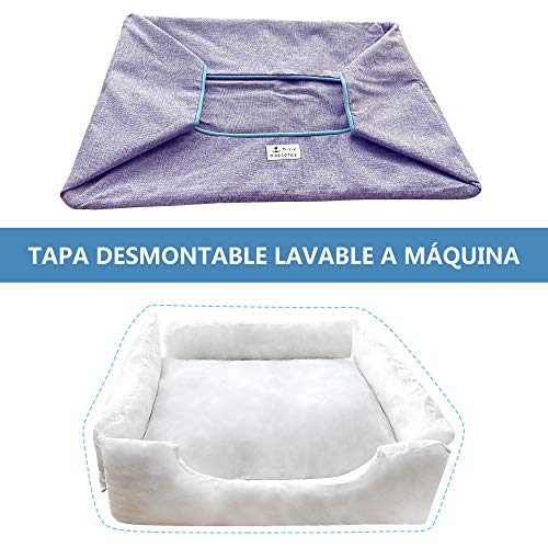 DZL- Cama de Perros y Mascotas Básica Desmontable y Extraíble Regalo Manta Perro Camas para Perros Gatos Alfombra para Mascotas(XL-72 * 92 * 22CM, Morado)