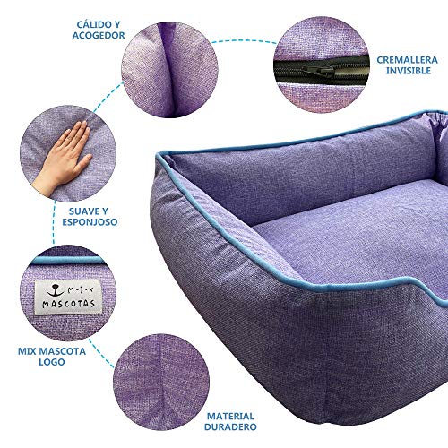 DZL- Cama de Perros y Mascotas Básica Desmontable y Extraíble Regalo Manta Perro Camas para Perros Gatos Alfombra para Mascotas(XL-72 * 92 * 22CM, Morado)