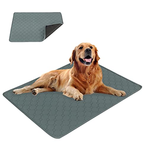 Eastlion Alfombrillas de Entrenamiento para Cachorros,Lavables,Reutilizables,Diseño de 4 Capas,Suaves/Súper Absorbentes,Apto para Perros y Gatos(1 Piezas 150x90 cm) XL-Gris