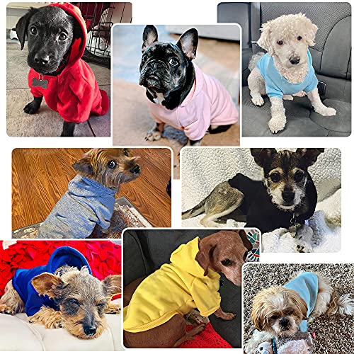 Eastlion Ropa Perro,Cálido Sudadera con Capucha para Perros Algodón Suéter Chaqueta Abrigo Costume Pullover para Mascota Pequeño Perro Gato (Azul Claro,S)