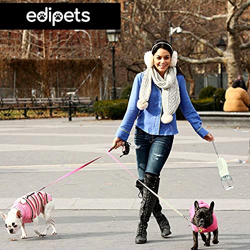 Edipets, Bebedero Perro Portatil, 350 ml, Antibacteriano, Botella Agua, Antibacteriano, a Prueba de Fugas, Libre de BPA, Ideal para Actividades al Aire Libre (Blanco)