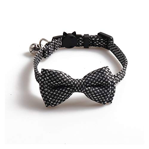 EKYJ Moda Lentejuelas Bowknot Gato Collares Punto patrón pequeño Perro Arco Corbata Ajustable Cachorro Gatito Accesorio Mascota Gatos Doggy Collar para Accesorios de Aseo de Perros y Gatos