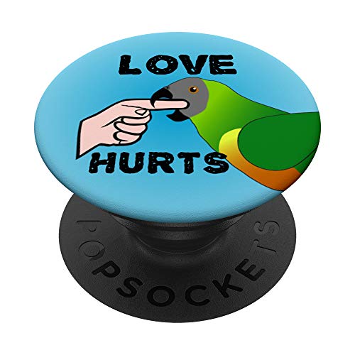 El amor duele al loro del Senegal PopSockets PopGrip: Agarre intercambiable para Teléfonos y Tabletas