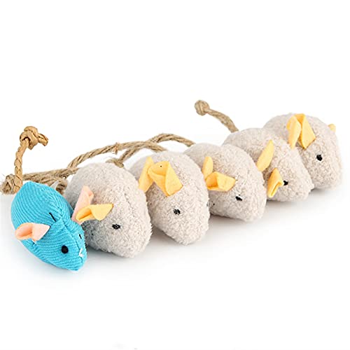 ENOSTORE 6pcs / Lote Mezcla Gato Gato Catnip Ratones Gato Juguetes Divertido Peluche ratón Gato Juguete para Gatito (Color : B Style 6pcs)