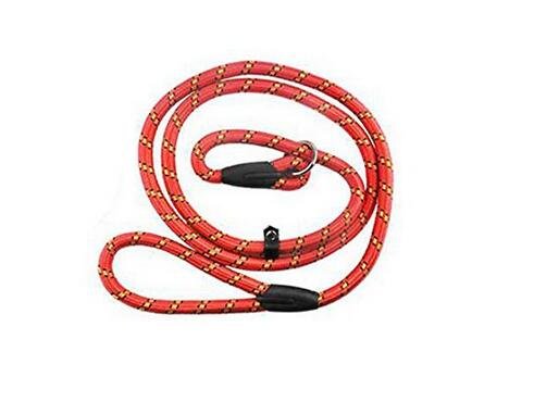 ericotry 1 correa ajustable de nailon para perro de 1,2 m, color rojo, correa de entrenamiento y collar