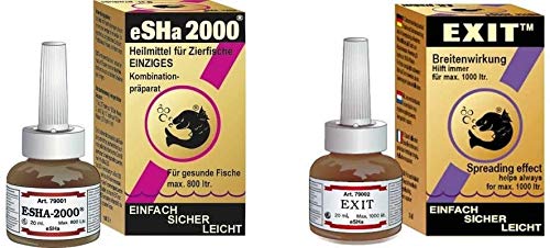 ESHA 2000 20 ml Exit 20 ml pack ahorro de medicamentos para peces ornamentales.