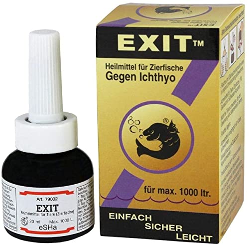 ESHA EXIT contra Ichthyo 20 ml para 1000 litros de remedio para un máximo de 1000 litros de enfermedad puntiaguda icthirius oodinium