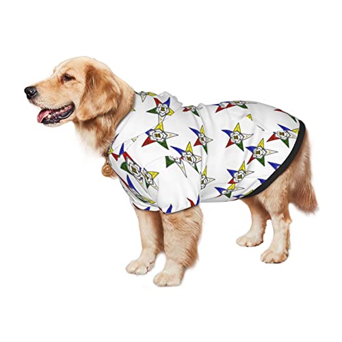 Estrellas Orientales Impresión de Ropa para Perros Sudadera con Capucha para Perro Ropa de Disfraz de Mascotas Sudaderas Invierno Medio