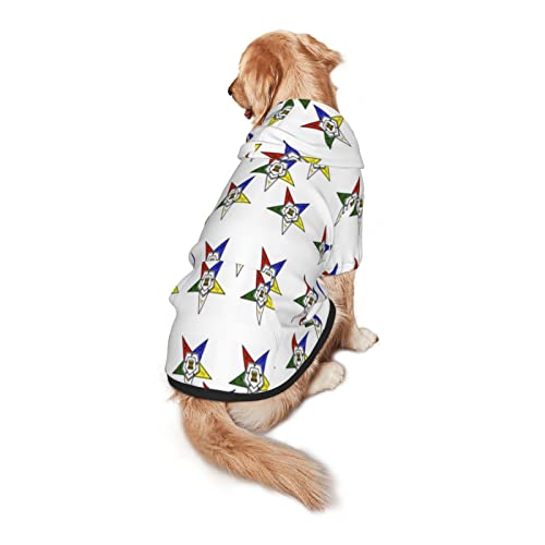 Estrellas Orientales Impresión de Ropa para Perros Sudadera con Capucha para Perro Ropa de Disfraz de Mascotas Sudaderas Invierno Medio