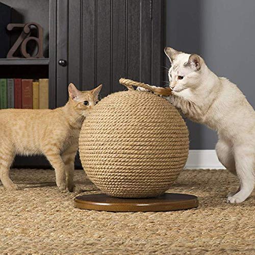 Estructura de escalada para gatos, juguetes para m Gatos Juguete de madera Plato de fondo Paja S Paja Semicircular Mechada Bola Bola Gatos Juguete Escalada Marco Gatos Juguete Con Sisal Colgante Bola