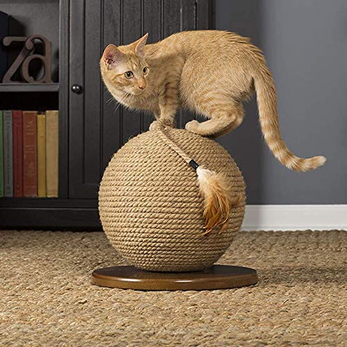 Estructura de escalada para gatos, juguetes para m Gatos Juguete de madera Plato de fondo Paja S Paja Semicircular Mechada Bola Bola Gatos Juguete Escalada Marco Gatos Juguete Con Sisal Colgante Bola