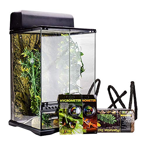 EXO TERRA Kit Habitat Tropical Pequeño de 40.5 L, 30 x 30 cm