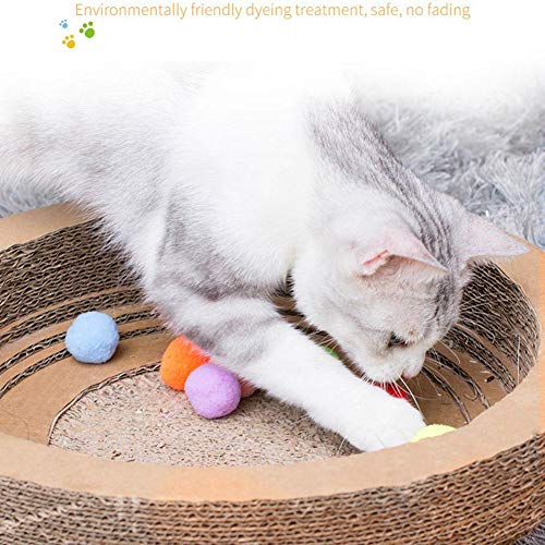 Exuberanter Bolas de gato suaves - Coloridas de felpa para arañar bolas de Mascotas Masticar Juguetes de la Bola Resistente a la Mordedura Juguetes de Entrenamiento de Color Bouncy Bolas 30