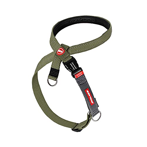 EzyDog Arnés antitirones para perros – Arnés para perros pequeños, medianos y grandes, accesorio para entrenamiento de perros, reflectante, tamaño ajustable (L, marrón)