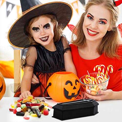 FAVOMOTO 2Pcs Ataúd de Juguete de Plástico Caja de Ataúd de Joyería Caja de Regalo de La Casa Encantada de Halloween Apoyos para El Ataúd para Mascotas Halloween Artesanía Merienda