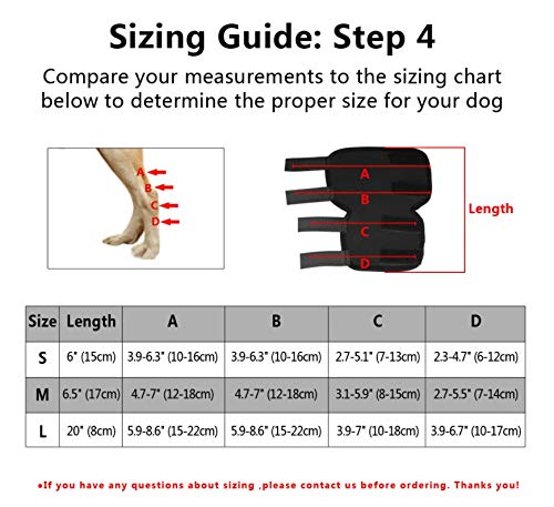 FayTun 1 par de corvejones para perros, rodilleras para perros, vendaje de protección para piernas para curar y prevenir lesiones y esguinces, ayuda a la artritis