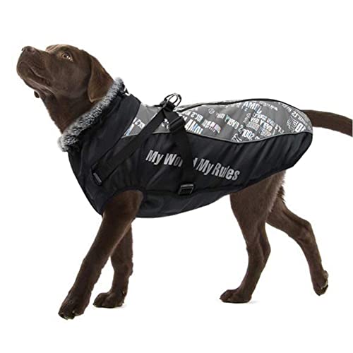 FEimaX Abrigo para Perro de Invierno Impermeable Chaqueta de Felpa Cálido Reflectante Chaleco de Algodón Suave para Cachorro Ropa para Mascotas Perros Pequeños, Medianos y Grandes