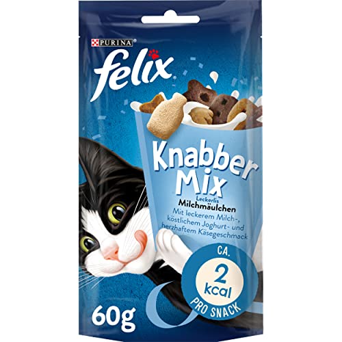 Felix Golosinas para Gatos Knabber Mix, Pack de 8 (8 Paquetes de 60 g)