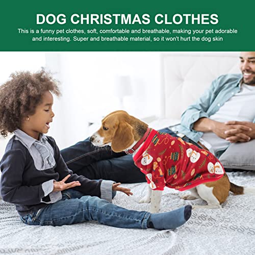 Feliz Navidad Perro Abrigo Disfraz: Muñeco de Nieve Rojo Puppy Hoodie Xmas Pet Winter Ropa de Peluche Vestido de Vacaciones para Perros Cat Pet Pet Pet Screen (M Tamaño)