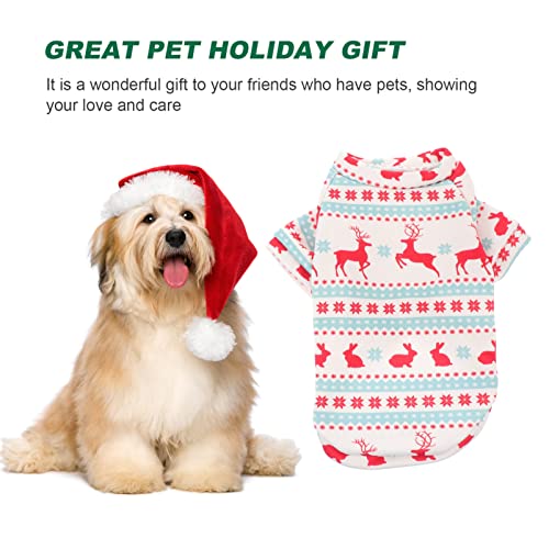 Feliz Navidad Perro Abrigo Disfraz: Reno Reno Copo de Nieve Cuppy Hoodie Xmas Pet Peluche Ropa de Peluche Holiday Invierno Vestido para El Perro Cat Pet Pet Pet Screen (T