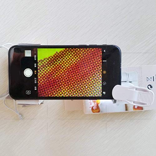 FENGMEI 60X Mini microscopio de la cámara del teléfono portátil con Clip de joyería LED Antigüedades identificación Lupa Lupa Lupa