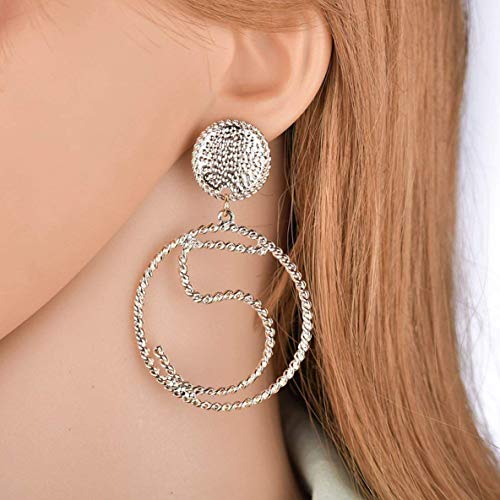 FENGMEI Pendiente de Plata del oído Mujeres Exquisita decoración FashionableEarring Pendiente de Las borlas Pendientes con Trasera del Anillo de oído Gancho del oído for Regalo Uso