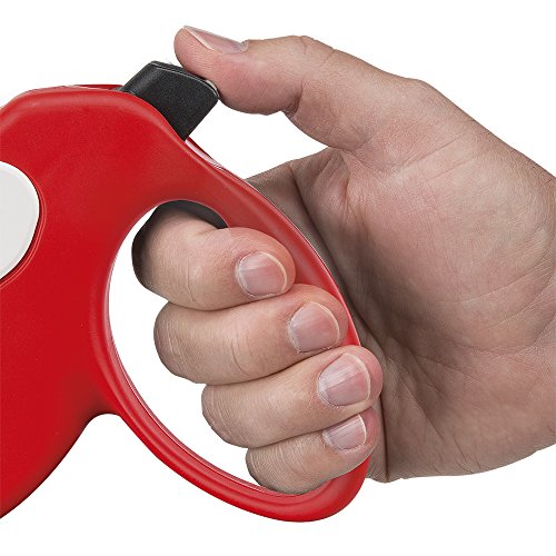 Ferplast - Correa Extensible para Perros Amigo Cord S, Cordón retráctil, 5 m, máx. 15 kg, Rojo