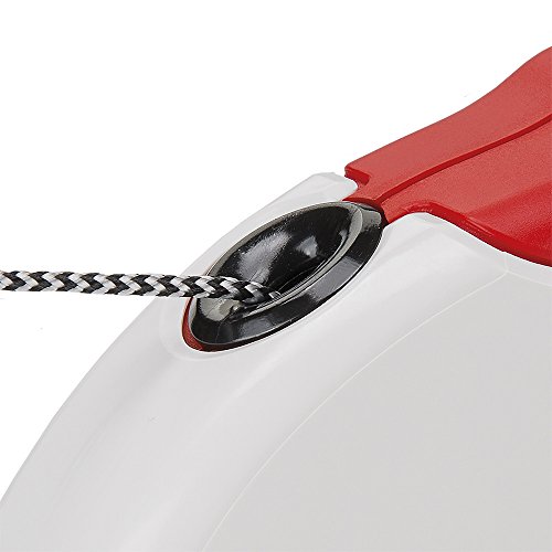 Ferplast - Correa Extensible para Perros Amigo Cord S, Cordón retráctil, 5 m, máx. 15 kg, Rojo