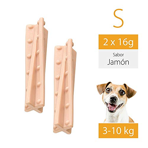 Ferplast Goodbite Natural Helix S Juguete Hueso À Hélice para La Higiene Oral, Sabor A Jamón, Perro Medio - Pequeño (3-10 Kg), Natural, 2 Piezas De 16G 1 Unidad 32 g