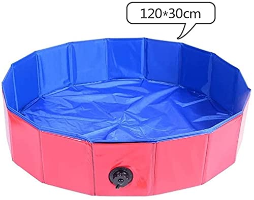 FFKL Red Plegable Plástico Duro Perro Mascota Baño Piscina Piscina Collapsable Perro Mascota Piscina Bañera Bañera Piscina para Niños Mascotas Perros Gatos,Red