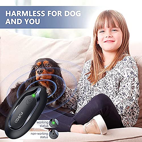 F&FSH Detector De Ladridos para Perros con Parada por Ultrasonidos, 16.4 Pies con Indicador LED Tapón Antiladridos Collares Recargables para Ladridos para Exteriores E Interiores