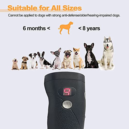 F&FSH Dispositivo Anti-ladridos, 9 Modos De Trabajo Diferentes Frecuencias Detector De Ladridos Ultrasónico Sala De Ladridos De Perro De Mano Impermeable Adecuada para Perros Grandes Y Pequeños