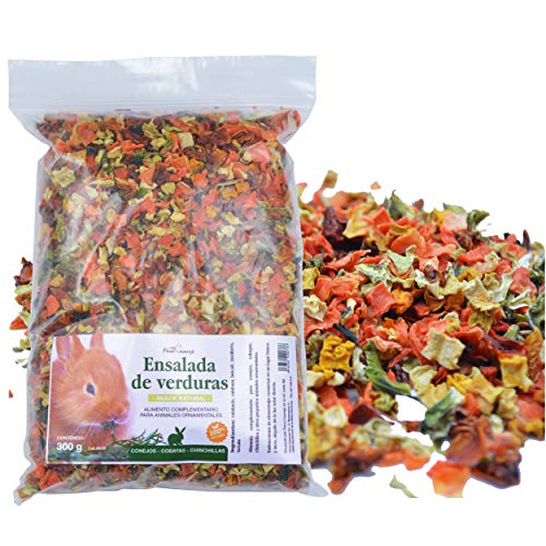 FINCA CASAREJO Snack Natural para Conejos, cobayas y Chinchillas - Ensalada de Verduras (2 Unidades)