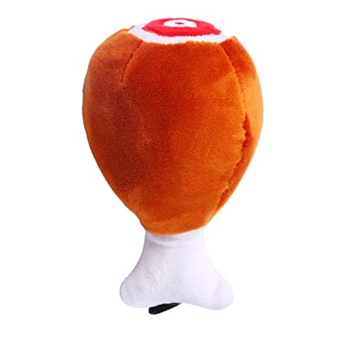 Fisheraw Pierna del Perro de Perrito Pierna de Pollo Peluche Squeak Masticar Toy Interactivo Entrenamiento Pet marrón