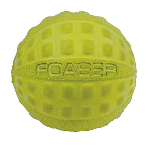 Foaber - Pelota de Espuma y Goma híbrida para Perro, tamaño pequeño, Color Verde