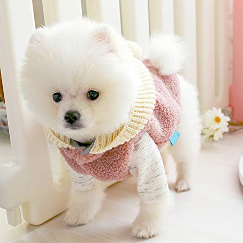 Forro polar para perro, chaqueta, chaleco, mascota, perrito, estilo británico, cálido invierno, cordero, cachemir, abrigo, chihuahua, suéter, sudadera con capucha para perros pequeños y medianos