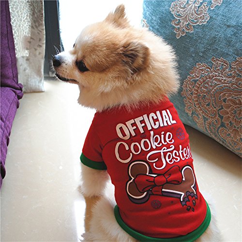 Fossrn Disfraz Navidad Perro Pequeño - Official Cooleie Festen - Camiseta Navidad Ropa Mascotas Cachorro Niño Niña