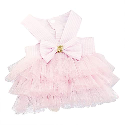 Fossrn Vestido para Perro, Falda tutú para Perro, Princesa Linda de Encaje Arco Falda Abrigo Ropa Cachorro Perro Tutu Vestido para Perros Pequeños Medianos Grandes