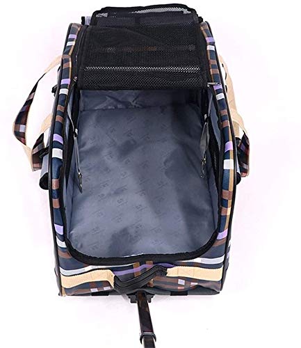 FQCDel Animal doméstico del Astronauta Grande portátil Pet Carrier Perro Mascota Viaje Cochecito Cochecito Raya, 62cmx35cmx39cm