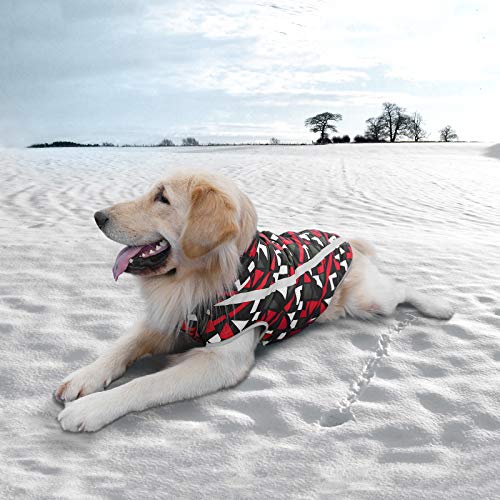 FREESOO Ropa para Mascotas Perros Impermeables Chubasqueros Invierno Chaleco Caliente Abrigo Chaqueta Reflectante Resistente al Viento para Perros Medianos y Grandes