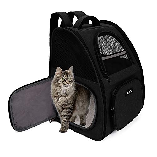 FREESOO Transportin Gato Mochilas para Gatos y Perro Bolsa para Mascotas Transporte Plegable Portador de Viaje Transpirable Carga Máxima 6.5 kg para Vajar en Tren/Automóvil/Restaurante/Avión