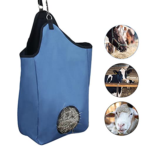 Fudax Bolsa de Hierba de Caballo, Bolsa de Paja Seca Exquisita Impermeable de Doble Capa Resistente Al Desgaste para Granja para Pastos