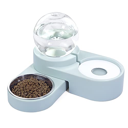 Fuente de agua para gatos de 1,8 l, dispensador automático de agua para perros, alimentador de mascotas, alimentador de agua para gatos, fuente para beber mascotas (azul océano)