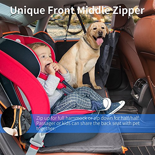 Funda de asiento para perro Siivton, hamaca de viaje para perro, manta impermeable para asiento trasero de coche, alfombrilla de protección para maletero con protección lateral