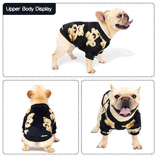 Galatée Abrigo para Perros, Suéter Cálido De Lana Clásico para Mascotas, Abrigo Cálido De Invierno para Perros, Jersey Cálido para Mascotas para Perros Pequeños, Medianos y Grandes(XL, Negro)