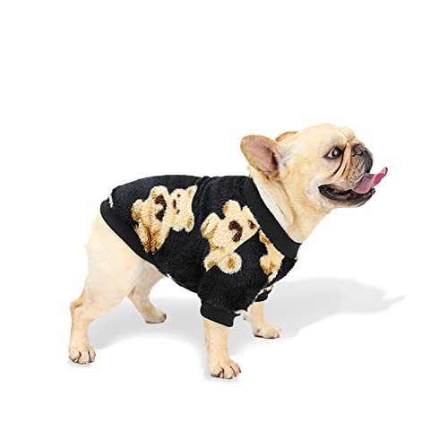 Galatée Abrigo para Perros, Suéter Cálido De Lana Clásico para Mascotas, Abrigo Cálido De Invierno para Perros, Jersey Cálido para Mascotas para Perros Pequeños, Medianos y Grandes(XL, Negro)